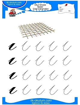 Çocuklar İçin Sesler Çizgi Çalışmaları Çalışma Sayfaları 